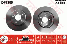 TRW DF4355 - JGO DISCOS DE FRENO