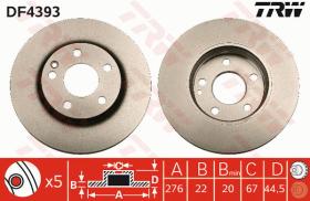 TRW DF4393 - JGO DISCOS DE FRENO