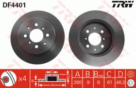 TRW DF4401 - JGO DISCOS DE FRENO