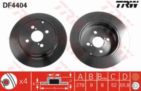 TRW DF4404 - JGO DISCOS DE FRENO