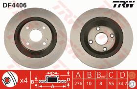 TRW DF4406 - JGO DISCOS DE FRENO