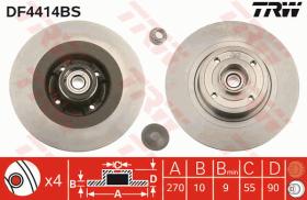 TRW DF4414BS - DISCO DE FRENO CON RODAMIENTO