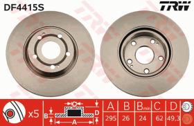 TRW DF4415S - DISCO DE FRENO