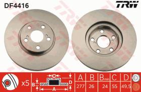 TRW DF4416 - JGO DISCOS DE FRENO