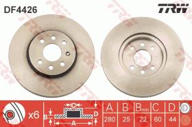 TRW DF4426 - JGO DISCOS DE FRENO