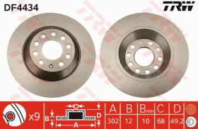 TRW DF4434 - JGO DISCOS DE FRENO