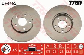 TRW DF4465 - JGO DISCOS DE FRENO