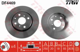 TRW DF4469 - JGO DISCOS DE FRENO