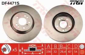 TRW DF4471S - DISCO DE FRENO