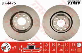 TRW DF4475 - JGO DISCOS DE FRENO