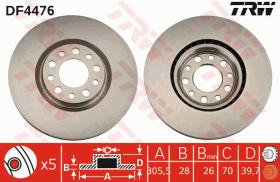 TRW DF4476 - JGO DISCOS DE FRENO