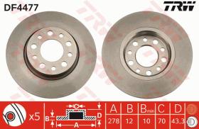 TRW DF4477 - JGO DISCOS DE FRENO