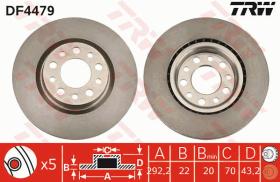 TRW DF4479 - JGO DISCOS DE FRENO