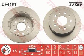 TRW DF4481 - JGO DISCOS FRENO