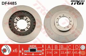 TRW DF4485 - JGO DISCOS DE FRENO