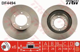 TRW DF4494 - JGO DISCOS DE FRENO