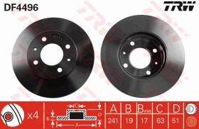 TRW DF4496 - JGO DISCOS DE FRENO