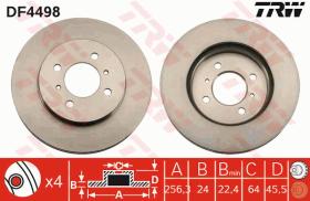 TRW DF4498 - JGO DISCOS DE FRENO