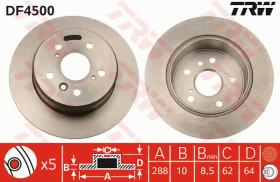 TRW DF4500 - JGO DISCOS DE FRENO