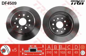 TRW DF4509 - JGO DISCOS DE FRENO