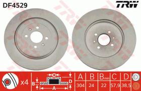 TRW DF4529 - JGO DISCOS FRENO