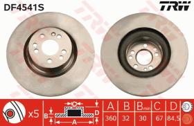 TRW DF4541S - DISCO FRENO