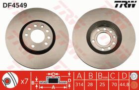 TRW DF4549 - JGO DISCOS DE FRENO