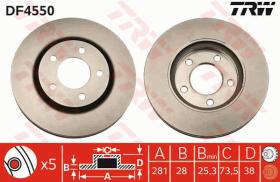 TRW DF4550 - JGO DISCOS DE FRENO