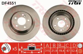 TRW DF4551 - JGO DISCOS DE FRENO