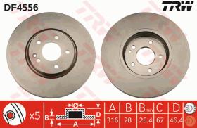 TRW DF4556 - JGO DISCOS DE FRENO