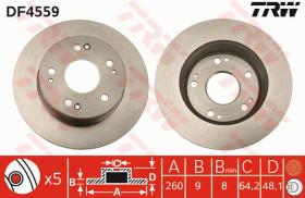 TRW DF4559 - JGO DISCOS FRENO