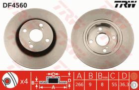 TRW DF4560 - JGO DISCOS DE FRENO