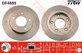 TRW DF4689 - JGO DISCOS DE FRENO