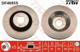 TRW DF4695S - DISCO DE FRENO