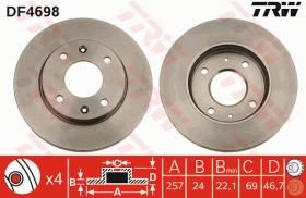 TRW DF4698 - JGO DISCOS DE FRENO