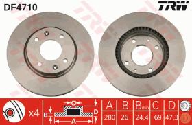 TRW DF4710 - JGO DISCOS DE FRENO