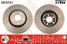 TRW DF4731 - JGO DISCOS DE FRENO