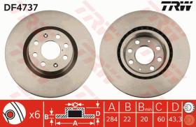 TRW DF4737 - JGO DISCOS DE FRENO