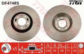 TRW DF4748S - DISCO DE FRENO