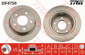 TRW DF4750 - JGO DISCOS DE FRENO