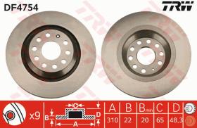 TRW DF4754 - JGO DISCOS DE FRENO