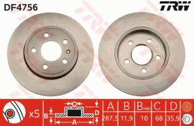 TRW DF4756 - JGO DISCOS DE FRENO