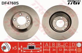 TRW DF4760S - DISCO DE FRENO DEL. DERECHO