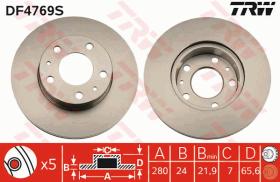 TRW DF4769S - DISCO DE FRENO