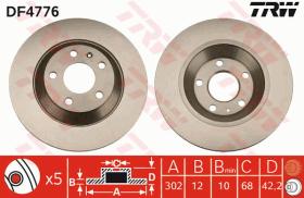 TRW DF4776 - JGO DISCOS DE FRENO