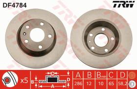 TRW DF4784 - JGO DISCOS DE FRENO