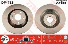 TRW DF4785 - JGO DISCOS DE FRENO