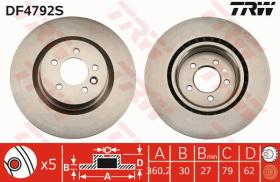 TRW DF4792S - DISCO DE FRENO