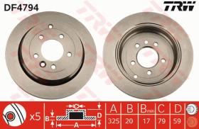 TRW DF4794 - JGO DISCOS DE FRENO