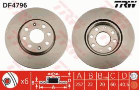 TRW DF4796 - JGO DISCOS DE FRENO